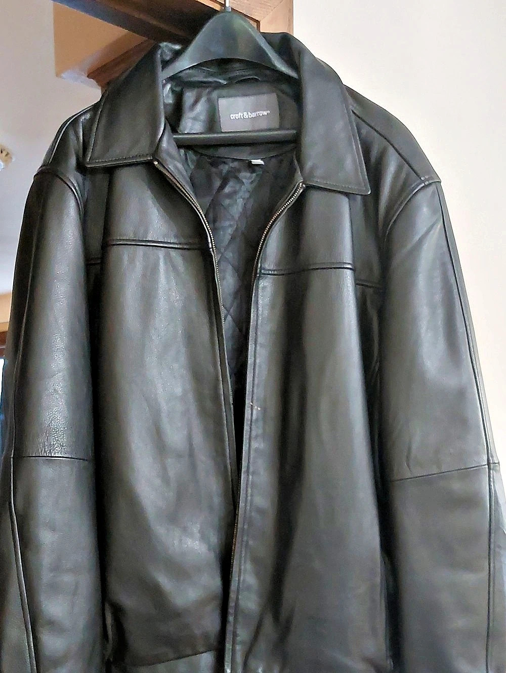 croft & barrow Black Leather Jacket